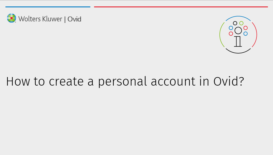 How to create a personal account in Ovid?